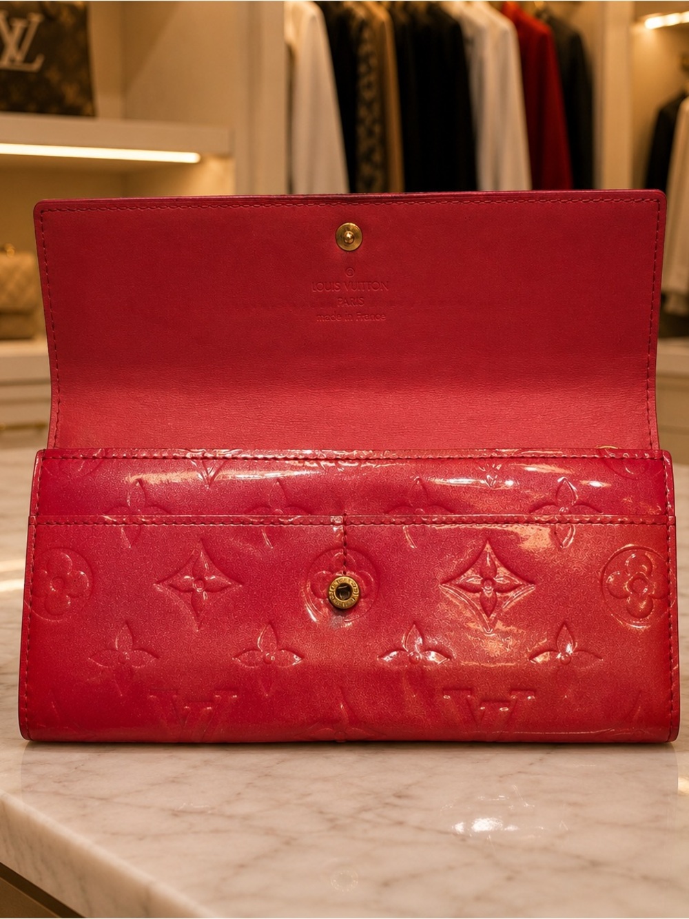 Louis Vuitton Vernis Portefeuille Sarah Long Wallet - Picture 4 of 10
